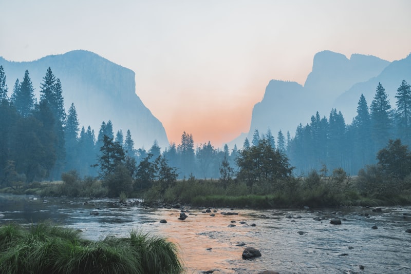 River flowing through valley